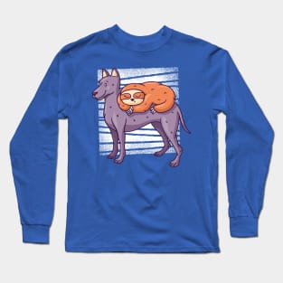 SLOTH ON A DOG Long Sleeve T-Shirt